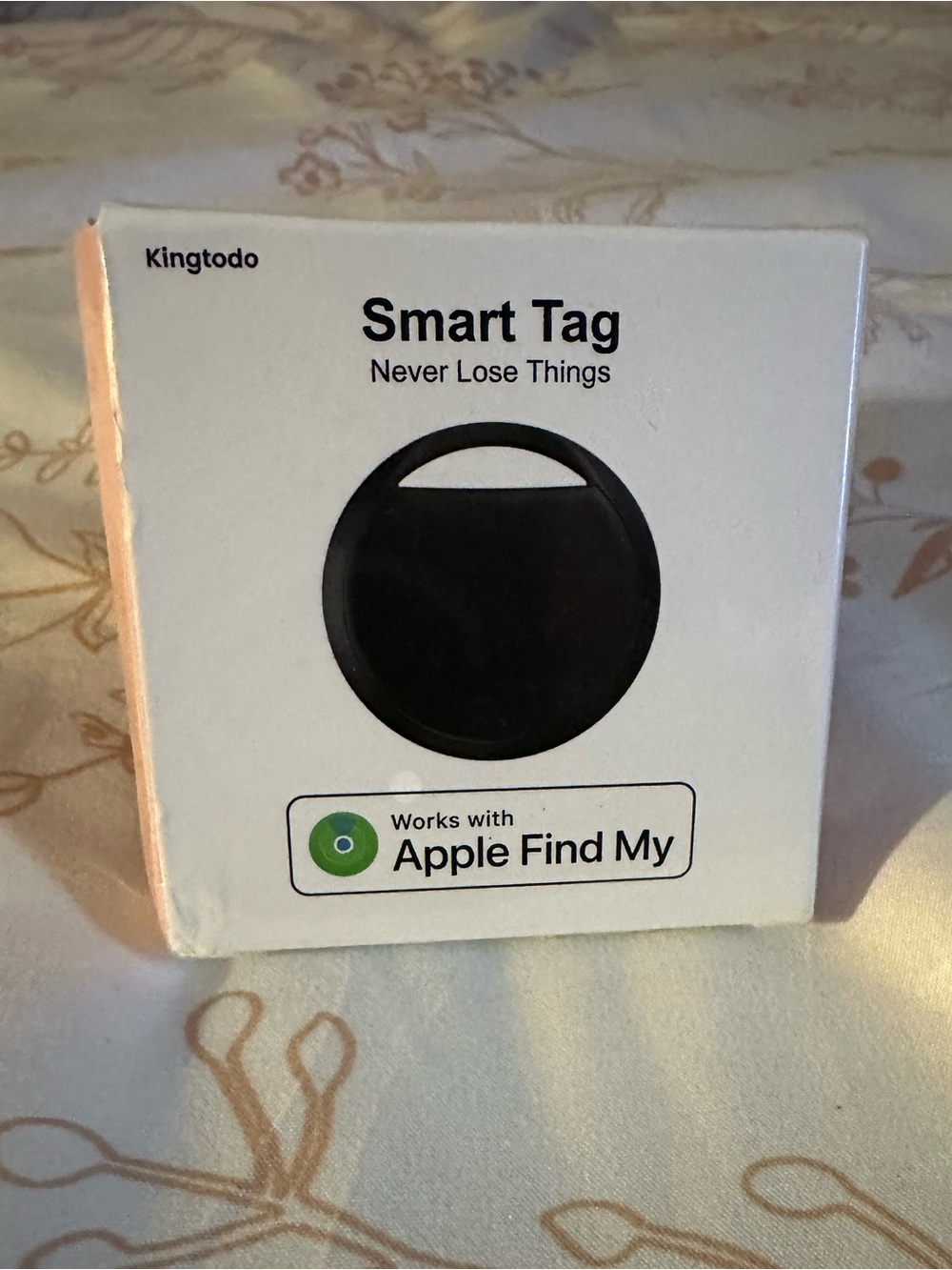Kingtodo Smart Tag compatible with Apple Find My- Black